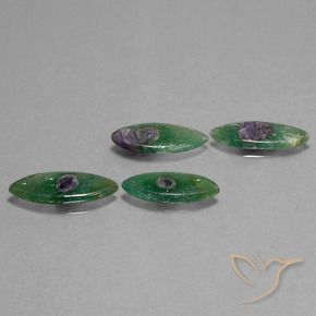 Gemme di Rubino in Fuchsite Multicolore naturale da 9.07 ct, Taglio marquise, Traslucido