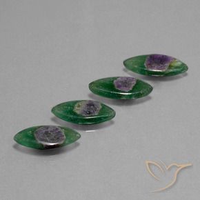 Gemme di Rubino in Fuchsite Multicolore naturale da 11.44 ct, Taglio marquise, Traslucido