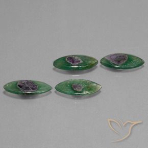 Gemme di Rubino in Fuchsite Multicolore naturale da 11.26 ct, Taglio marquise, Traslucido