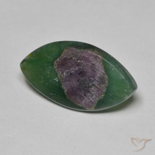 Rubino in Fuchsite Multicolore naturale da 4.91 ct, Taglio marquise, Traslucido
