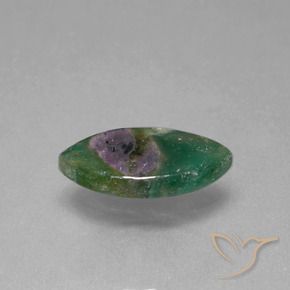 Rubino in Fuchsite Multicolore naturale da 4.30 ct, Taglio marquise, Traslucido