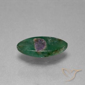 Rubino in Fuchsite Multicolore naturale da 6.08 ct, Taglio marquise, Traslucido