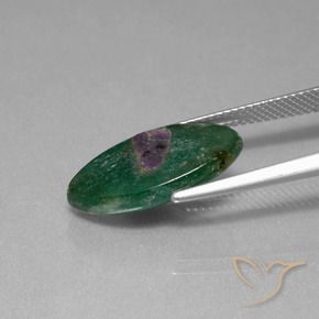 Rubino in Fuchsite Multicolore naturale da 6.08 ct, Taglio marquise, Traslucido