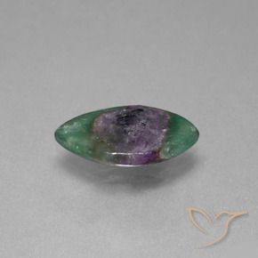 Rubino in Fuchsite Multicolore naturale da 4.70 ct, Taglio marquise, Traslucido