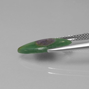 Rubino in fuchsite naturale bicolore da 2,38 ct, marchesa, traslucido