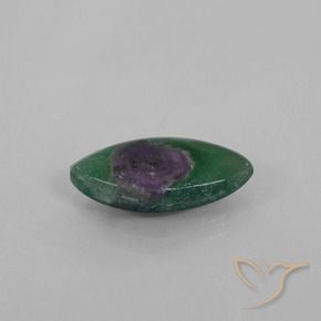 Rubino in Fuchsite Multicolore naturale da 3.62 ct, Taglio marquise, Traslucido
