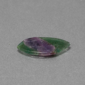 Rubino in fuchsite naturale bicolore da 1,30 ct, marchesa, traslucido