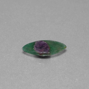 Rubino in fuchsite naturale bicolore da 1,24 ct, marchesa, traslucido