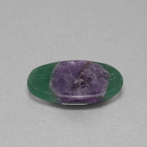 Rubino in Fuchsite Multicolore naturale da 5.28 ct, Taglio ovale, Traslucido