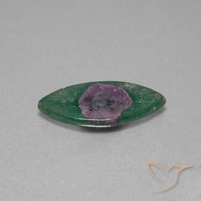 Rubino in Fuchsite Multicolore naturale da 6.70 ct, Taglio marquise, Traslucido