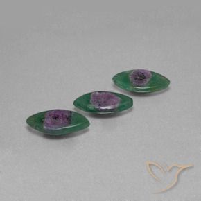 Gemme di Rubino in Fuchsite Multicolore naturale da 6.44 ct, Taglio marquise, Traslucido