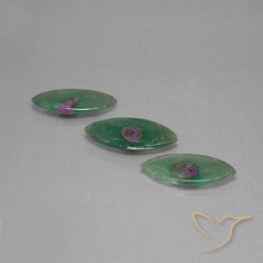 Gemme di Rubino in Fuchsite Multicolore naturale da 5.48 ct, Taglio marquise, Trasparente
