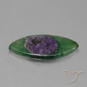 Rubino in Fuchsite Multicolore naturale da 6.24 ct, Taglio marquise, Traslucido