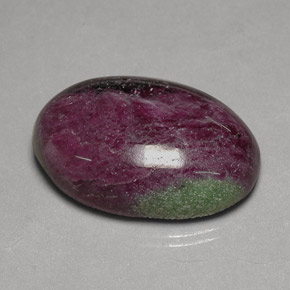 Rubino-zoisite naturale multicolore da 60,73 ct, taglio ovale, opaco