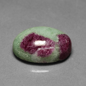 Rubino-zoisite naturale multicolore da 11,90 ct, taglio ovale, opaco