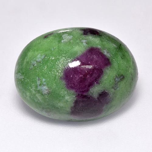 Rubino-zoisite naturale multicolore da 23,55 ct, taglio ovale, opaco