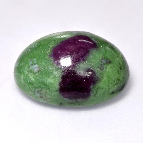 Rubino-zoisite naturale multicolore da 23,55 ct, taglio ovale, opaco