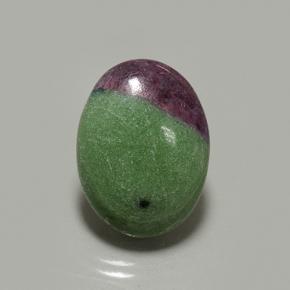 Rubino-zoisite naturale multicolore da 14,29 ct, taglio ovale, opaco