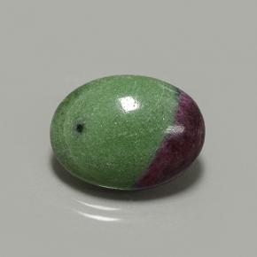 Rubino-zoisite naturale multicolore da 14,29 ct, taglio ovale, opaco