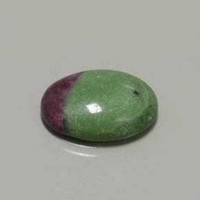 Rubino-zoisite naturale multicolore da 14,29 ct, taglio ovale, opaco