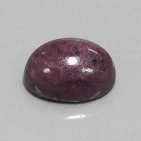 Rubino-zoisite naturale multicolore da 15,10 ct, taglio ovale, opaco