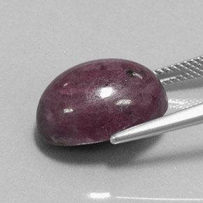Rubino-zoisite naturale multicolore da 15,10 ct, taglio ovale, opaco