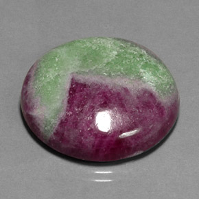 Rubino-zoisite naturale multicolore da 54,16 ct, taglio rotondo, opaco