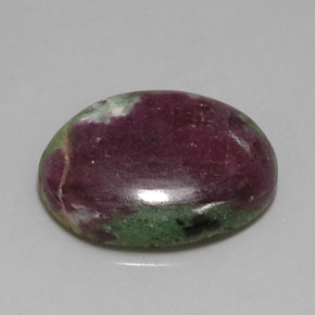 Rubino-zoisite naturale multicolore da 22,73 ct, taglio ovale, opaco