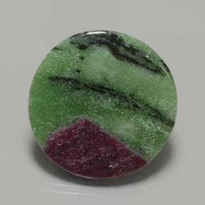 Rubino-zoisite naturale multicolore da 37,21 ct, taglio rotondo, opaco