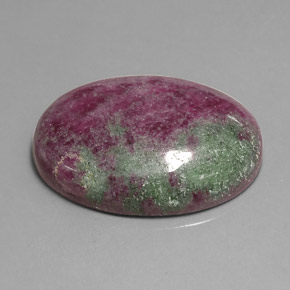 Rubino-zoisite naturale multicolore da 41,25 ct, taglio ovale, opaco