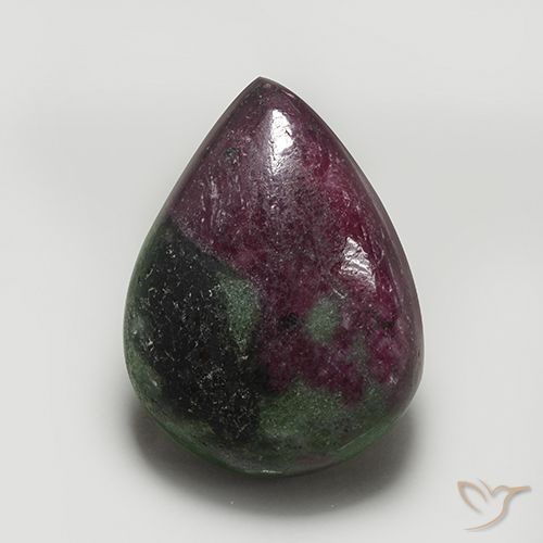 41.36ct Naturale Multicolore Rubino-Zoisite, Forma a pera, Opaco