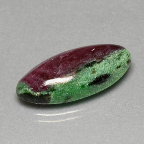 Rubino-zoisite naturale multicolore da 17,23 ct, marchesa, opaco