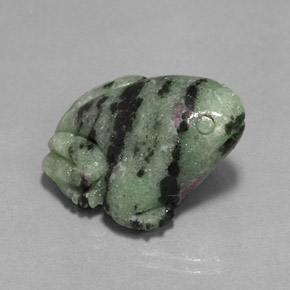 Rubino-zoisite naturale multicolore da 40,91 ct, forma fantasia, opaco