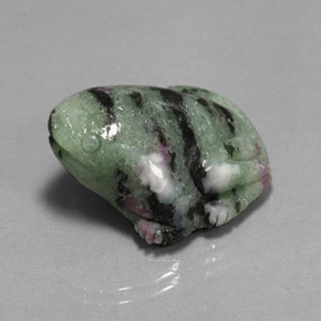 Rubino-zoisite naturale multicolore da 40,91 ct, forma fantasia, opaco
