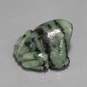 Rubino-zoisite naturale multicolore da 40,91 ct, forma fantasia, opaco