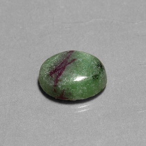 Rubino-Zoisite Multicolore naturale da 2.81 ct, Taglio ovale, Opaco