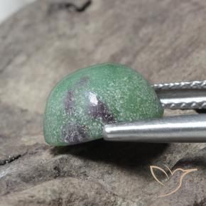 Rubino-Zoisite Multicolore naturale da 4.63 ct, Rotondo, Opaco