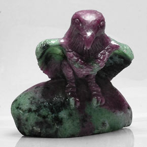 Rubino-zoisite naturale multicolore da 377,20 ct, forma fantasia, opaco