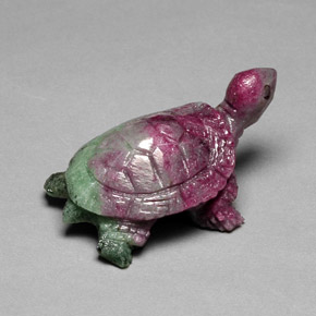 Rubino-Zoisite Multicolore naturale da 46.70 ct, Forma fantasia, Opaco