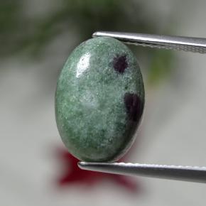 Rubino-zoisite naturale multicolore da 7,70 ct, taglio ovale, opaco