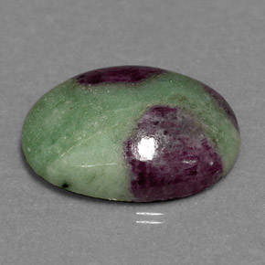 Rubino-zoisite naturale multicolore da 8,65 ct, taglio ovale, opaco