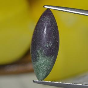 Rubino-zoisite naturale multicolore da 4,51 ct, marchesa, opaco