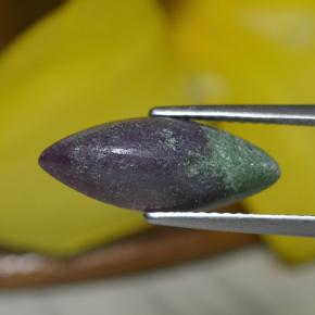 Rubino-zoisite naturale multicolore da 4,51 ct, marchesa, opaco
