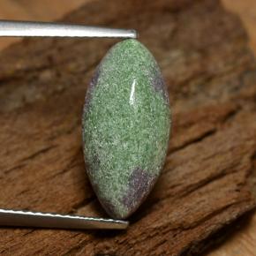 Rubino-zoisite naturale verde da 5,81 ct, marchesa, opaco