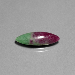 Rubino-zoisite naturale multicolore da 4,99 ct, marchesa, opaco