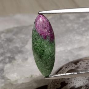 Rubino-zoisite naturale multicolore da 6,42 ct, marchesa, opaco