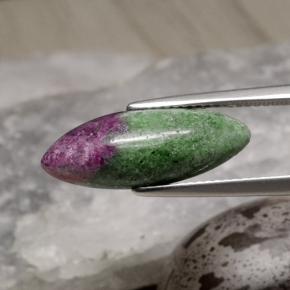 Rubino-zoisite naturale multicolore da 6,42 ct, marchesa, opaco