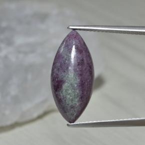 Rubino-zoisite naturale multicolore da 7,85 ct, marchesa, opaco