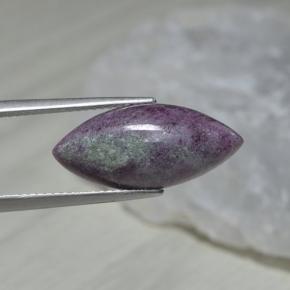 Rubino-zoisite naturale multicolore da 7,85 ct, marchesa, opaco