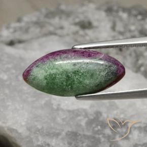 Rubino-Zoisite Multicolore naturale da 8.94 ct, Taglio marquise, Opaco